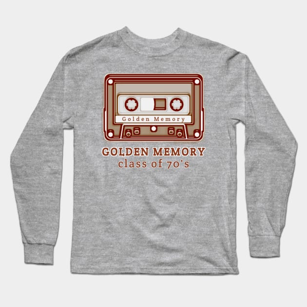 Golden Memory Class Of 70's Long Sleeve T-Shirt by radeckari25